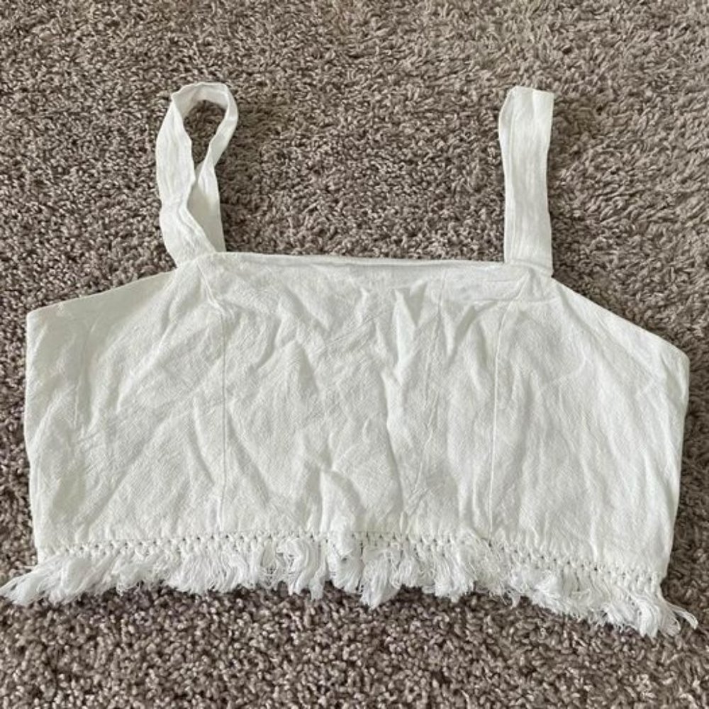 Windsor Sz Small White Fringe Top